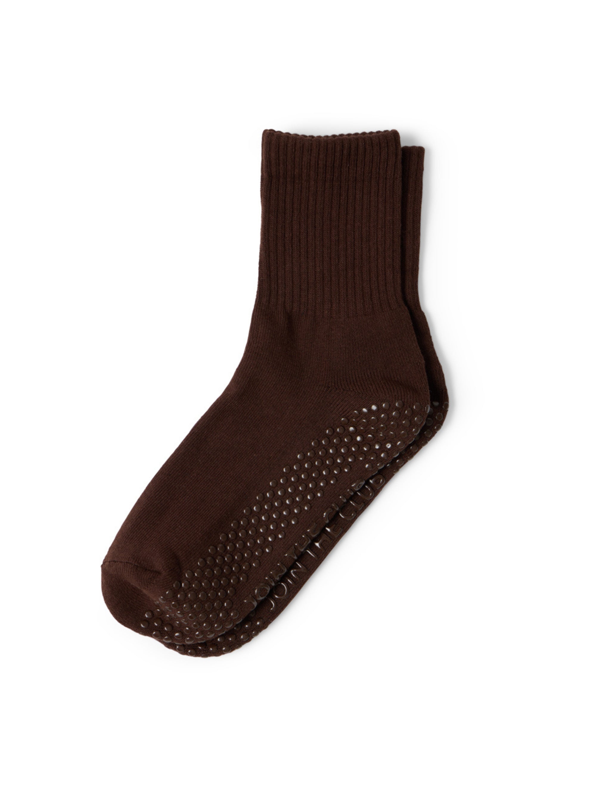 Essential Crew Grip Sock - Chocolate Brown